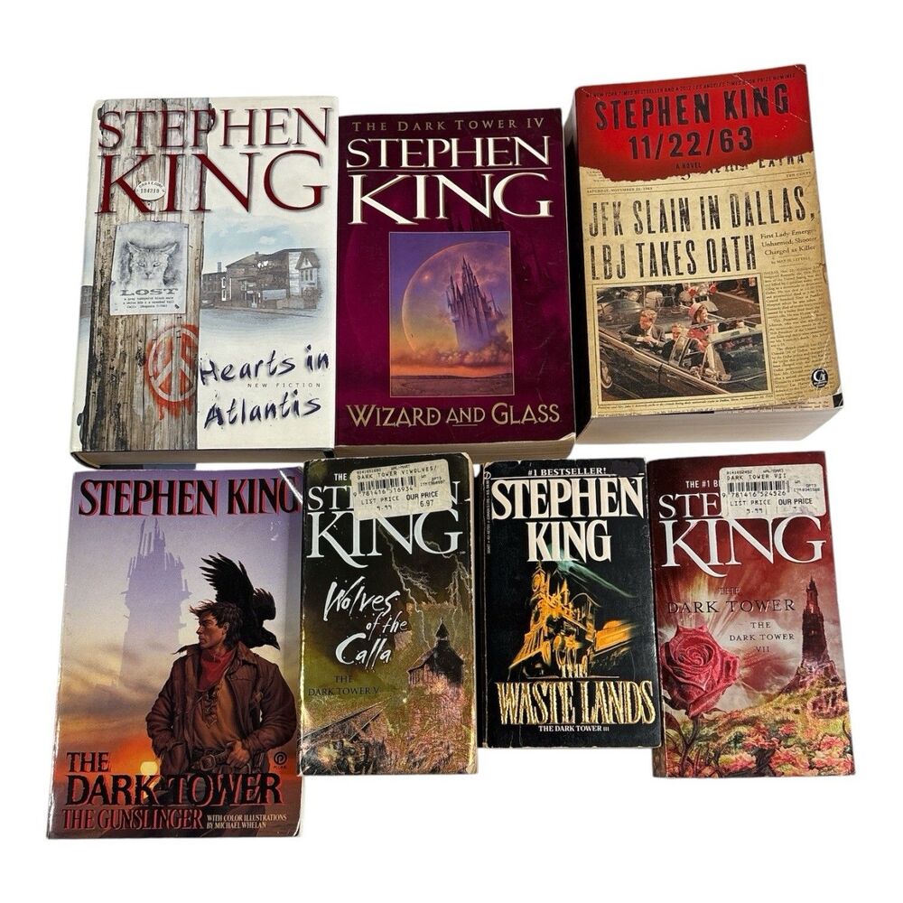 Stephen King Books Lot of 7 Dark Tower Hearts In Atlantis Wolves Of The Calla